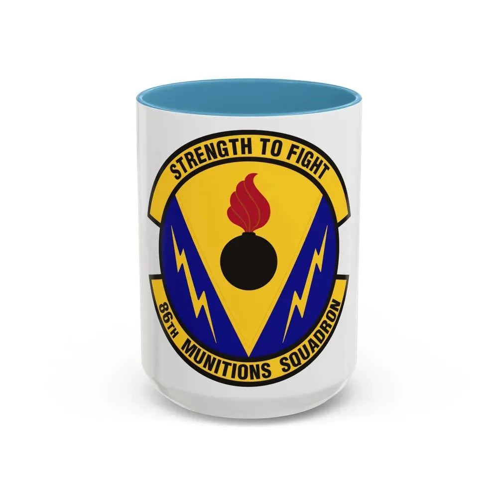 86th Munitions Squadron (U.S. Air Force) Accent Coffee Mug 15oz Light Blue - Go Mug Yourself
