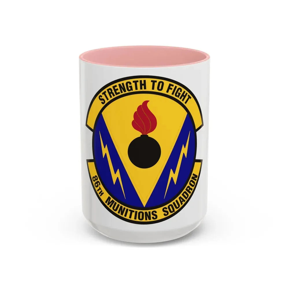 86th Munitions Squadron (U.S. Air Force) Accent Coffee Mug 15oz Pink - Go Mug Yourself