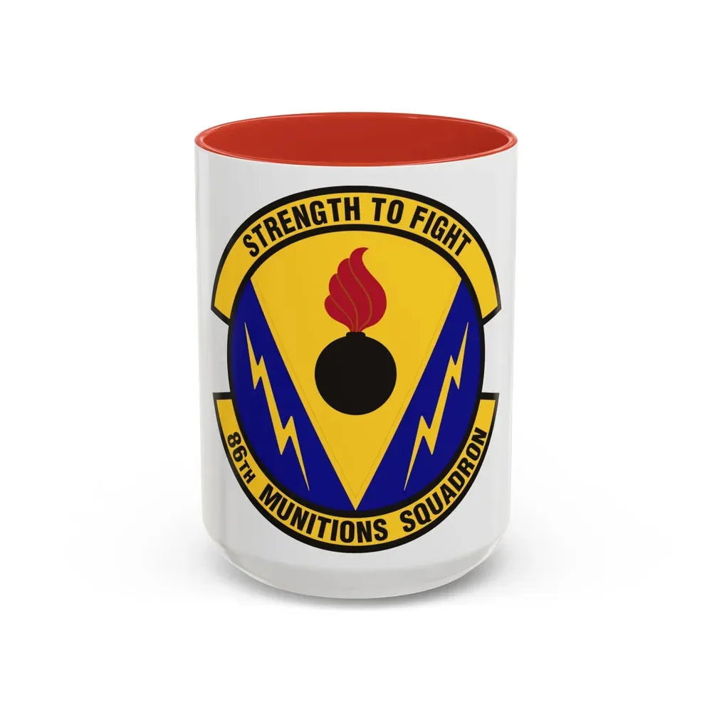 86th Munitions Squadron (U.S. Air Force) Accent Coffee Mug 15oz Red - Go Mug Yourself