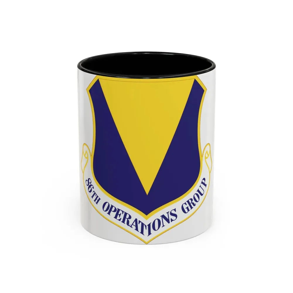 86th Operations Group (U.S. Air Force) Accent Coffee Mug 11oz Black - Go Mug Yourself