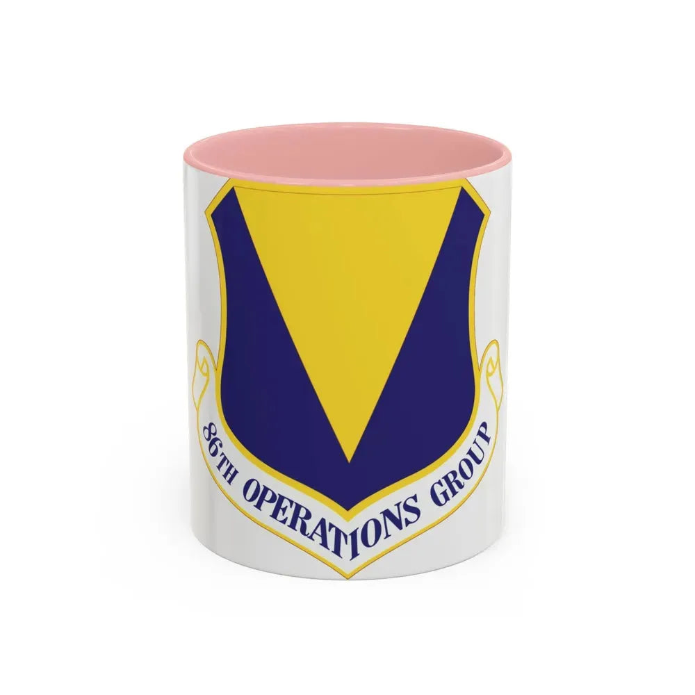 86th Operations Group (U.S. Air Force) Accent Coffee Mug 11oz Pink - Go Mug Yourself