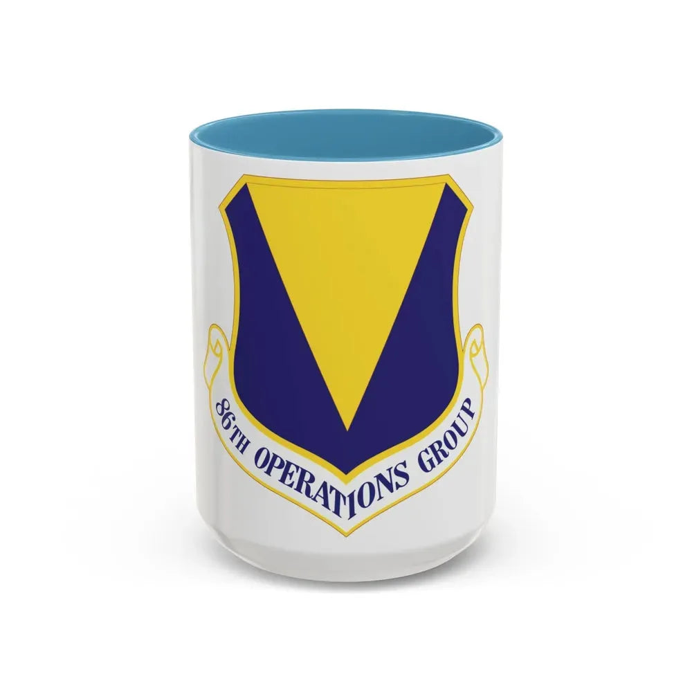 86th Operations Group (U.S. Air Force) Accent Coffee Mug 15oz Light Blue - Go Mug Yourself