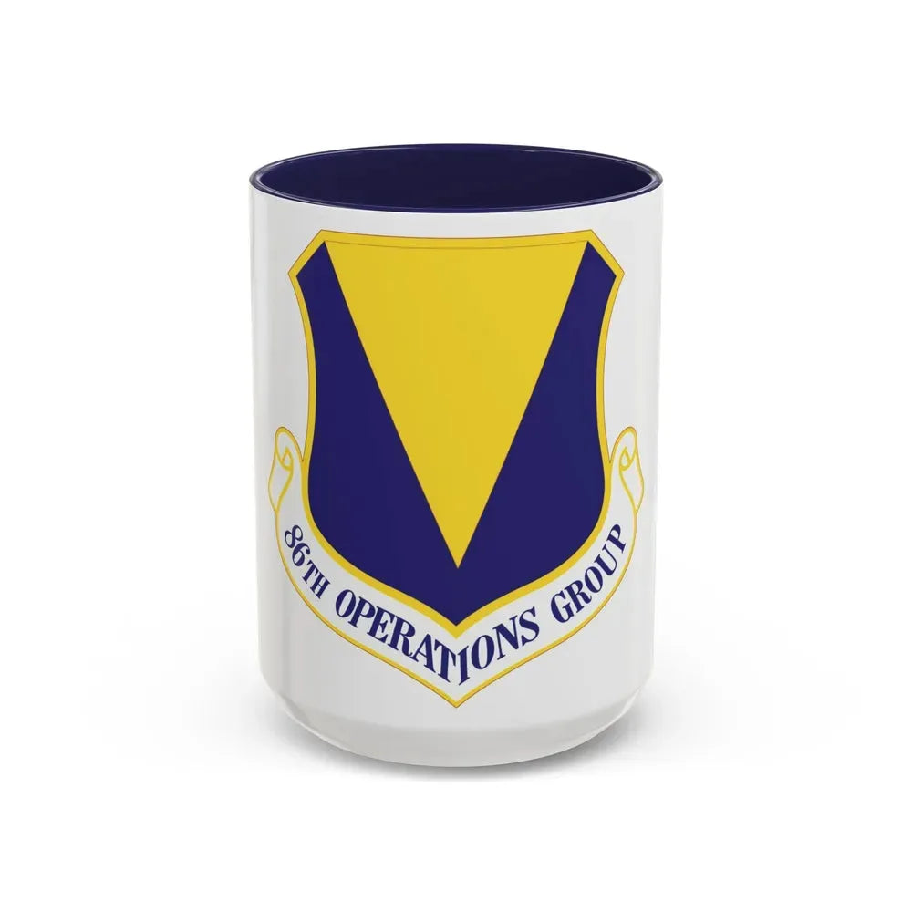 86th Operations Group (U.S. Air Force) Accent Coffee Mug 15oz Navy - Go Mug Yourself