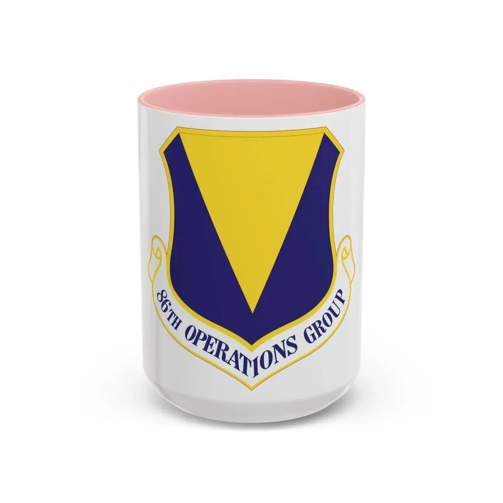 86th Operations Group (U.S. Air Force) Accent Coffee Mug 15oz Pink - Go Mug Yourself