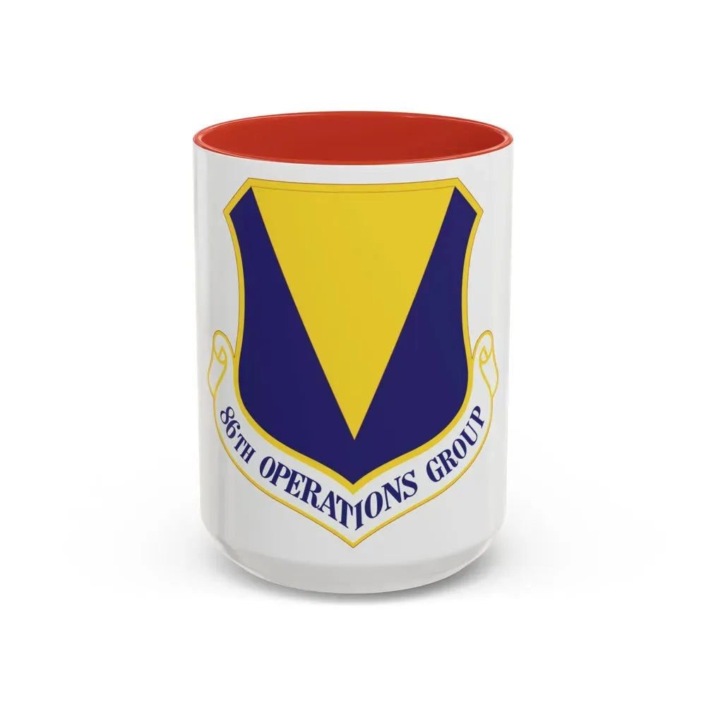 86th Operations Group (U.S. Air Force) Accent Coffee Mug 15oz Red - Go Mug Yourself