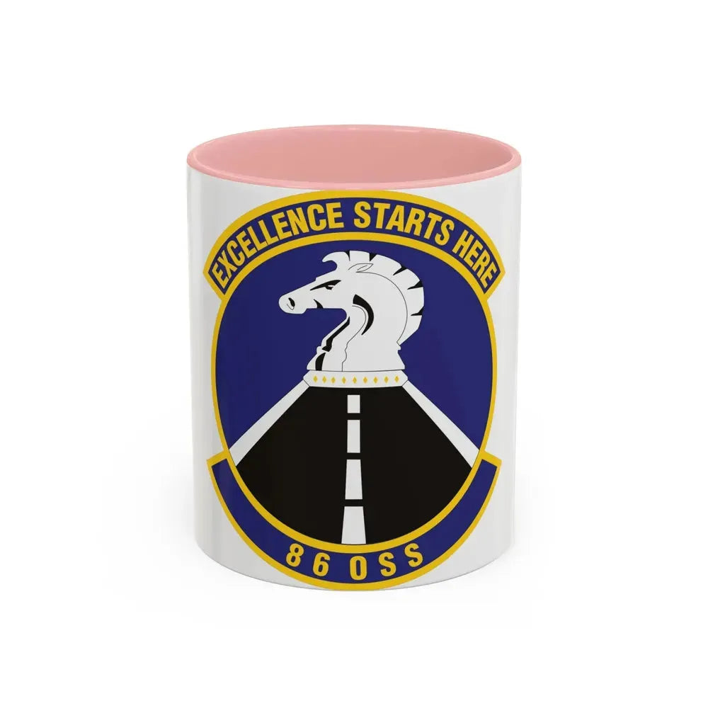 86th Operations Support Squadron (U.S. Air Force) Accent Coffee Mug 11oz Pink - Go Mug Yourself