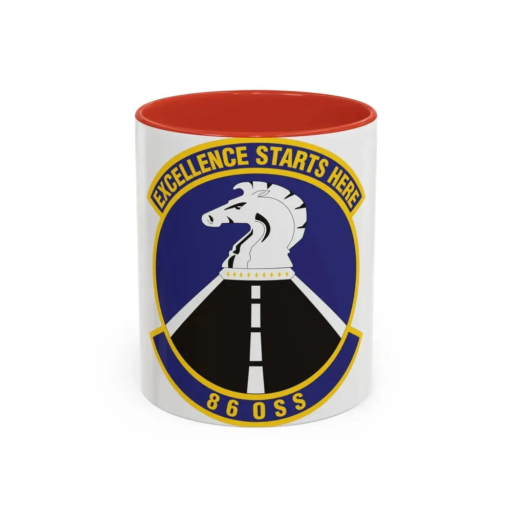 86th Operations Support Squadron (U.S. Air Force) Accent Coffee Mug 11oz Red - Go Mug Yourself