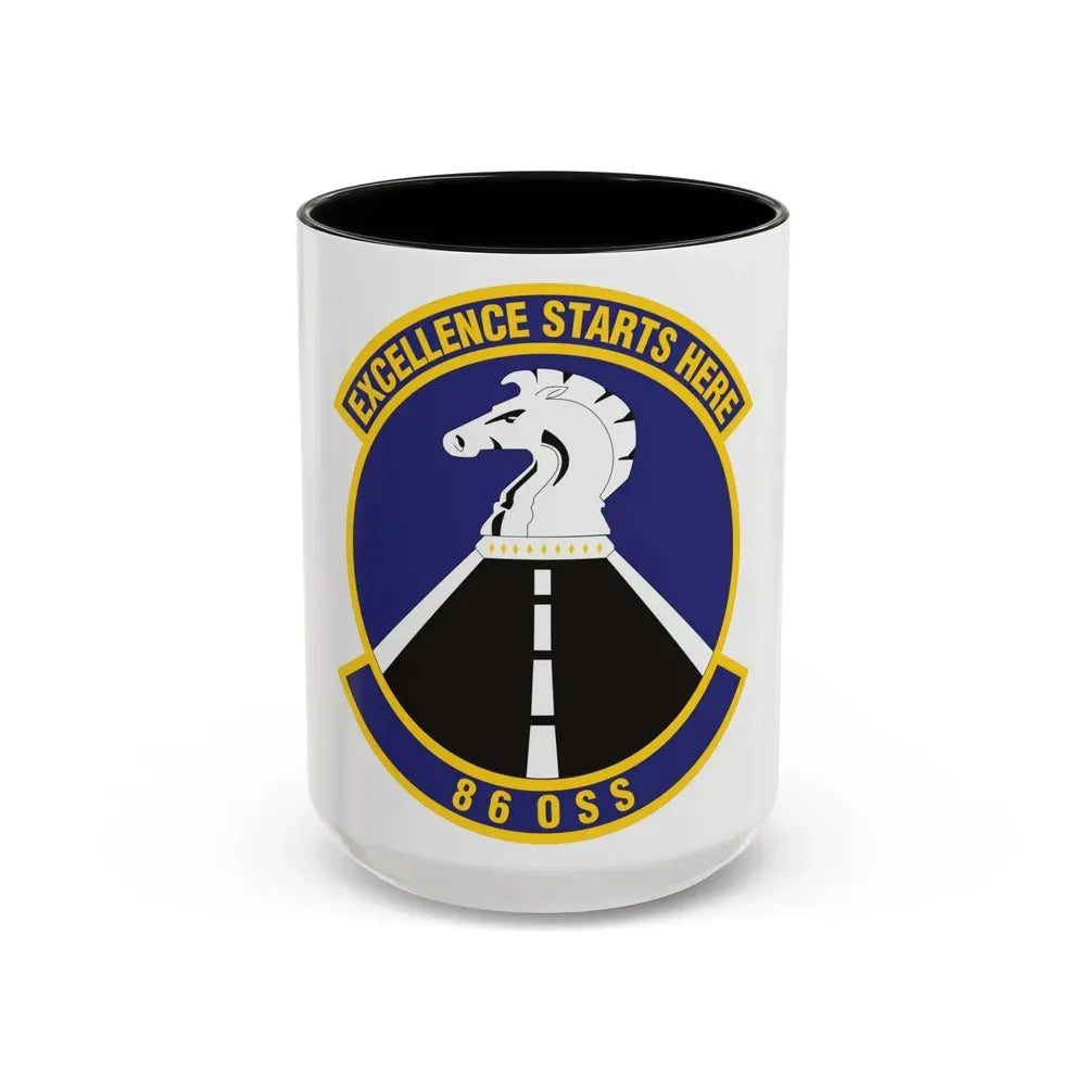 86th Operations Support Squadron (U.S. Air Force) Accent Coffee Mug 15oz Black - Go Mug Yourself