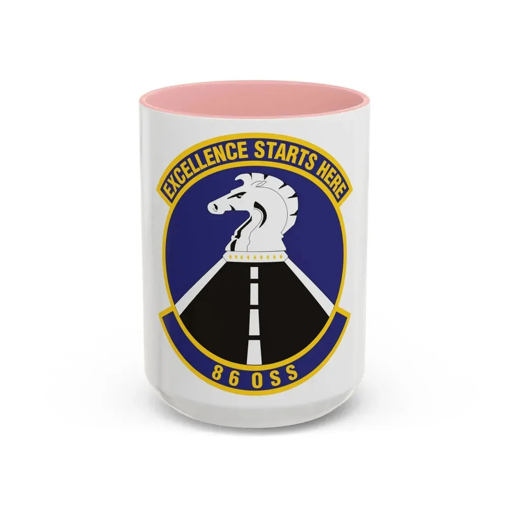 86th Operations Support Squadron (U.S. Air Force) Accent Coffee Mug 15oz Pink - Go Mug Yourself