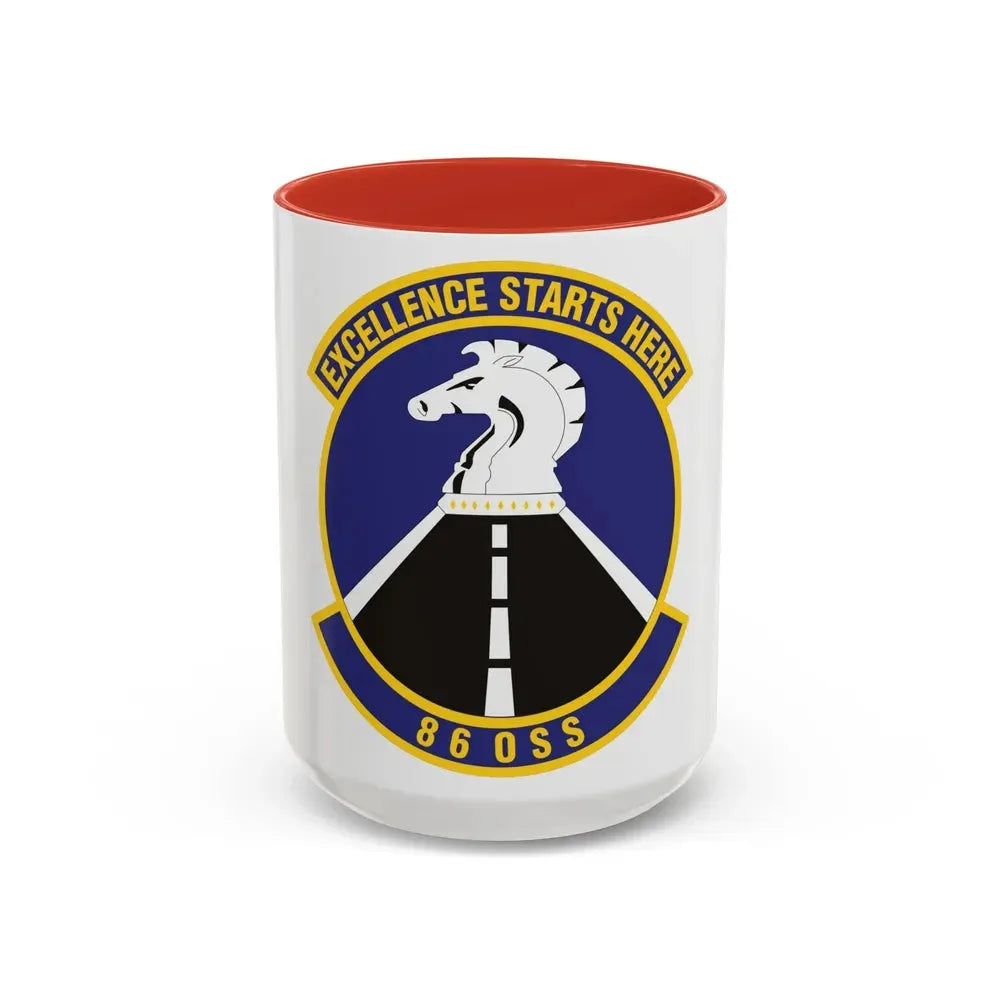 86th Operations Support Squadron (U.S. Air Force) Accent Coffee Mug 15oz Red - Go Mug Yourself