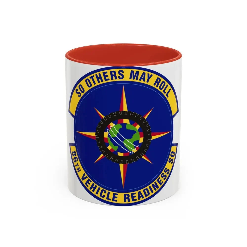86th Vehicle Readiness Squadron (U.S. Air Force) Accent Coffee Mug 11oz Red - Go Mug Yourself