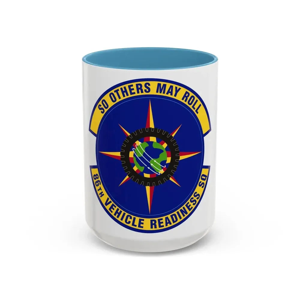 86th Vehicle Readiness Squadron (U.S. Air Force) Accent Coffee Mug 15oz Light Blue - Go Mug Yourself
