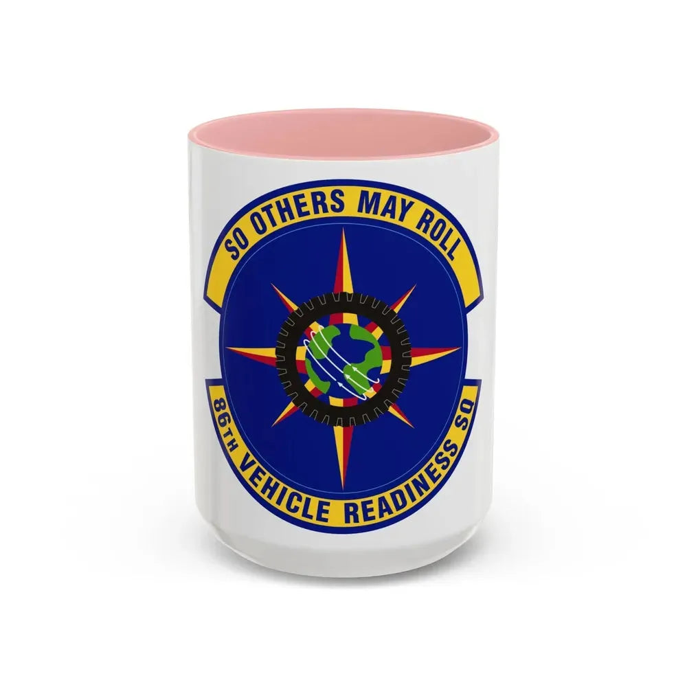 86th Vehicle Readiness Squadron (U.S. Air Force) Accent Coffee Mug 15oz Pink - Go Mug Yourself