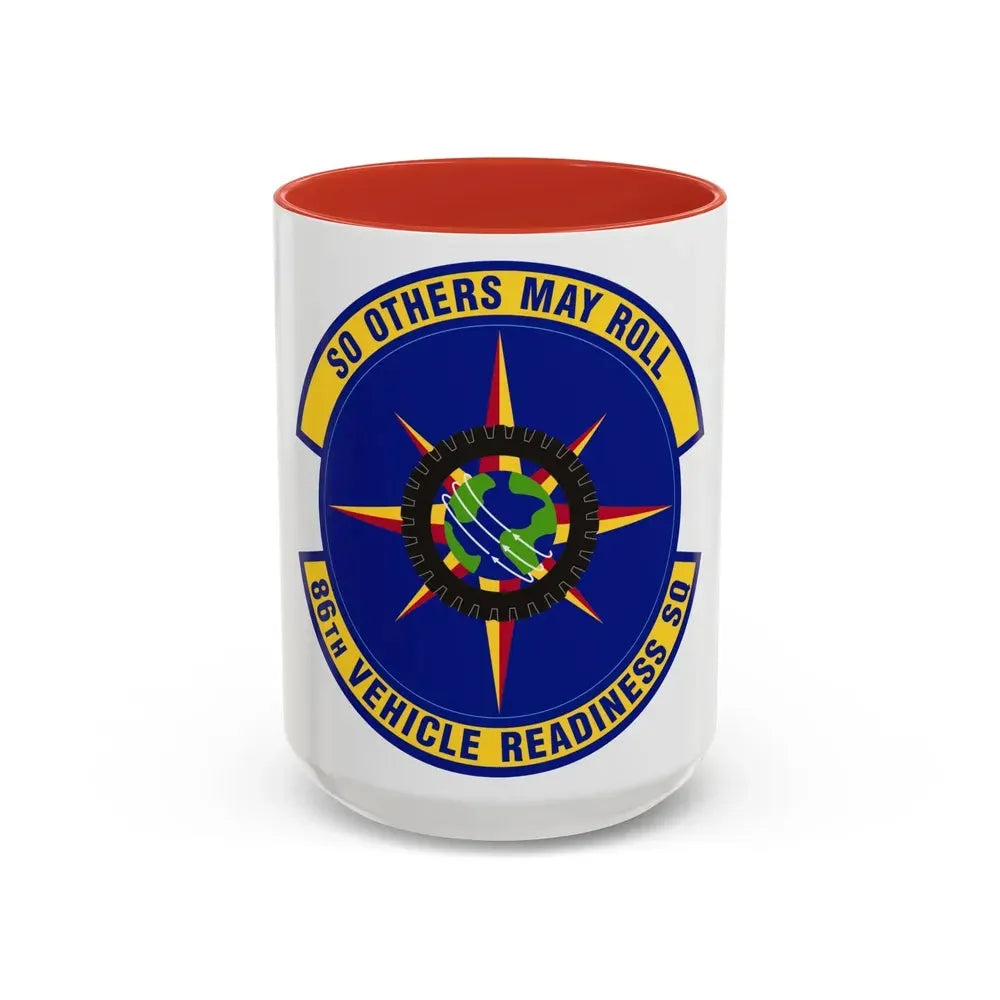 86th Vehicle Readiness Squadron (U.S. Air Force) Accent Coffee Mug 15oz Red - Go Mug Yourself