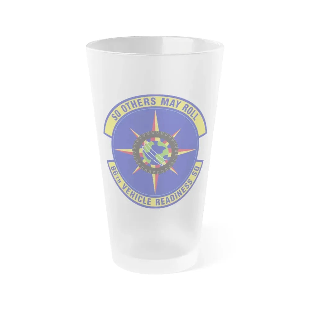 86th Vehicle Readiness Squadron (U.S. Air Force) Frosted Pint Glass 16oz 16oz Frosted - Go Mug Yourself