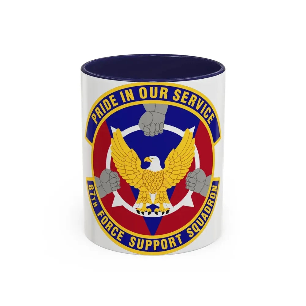 87 Force Support Squadron AMC (U.S. Air Force) Accent Coffee Mug 11oz Navy - Go Mug Yourself