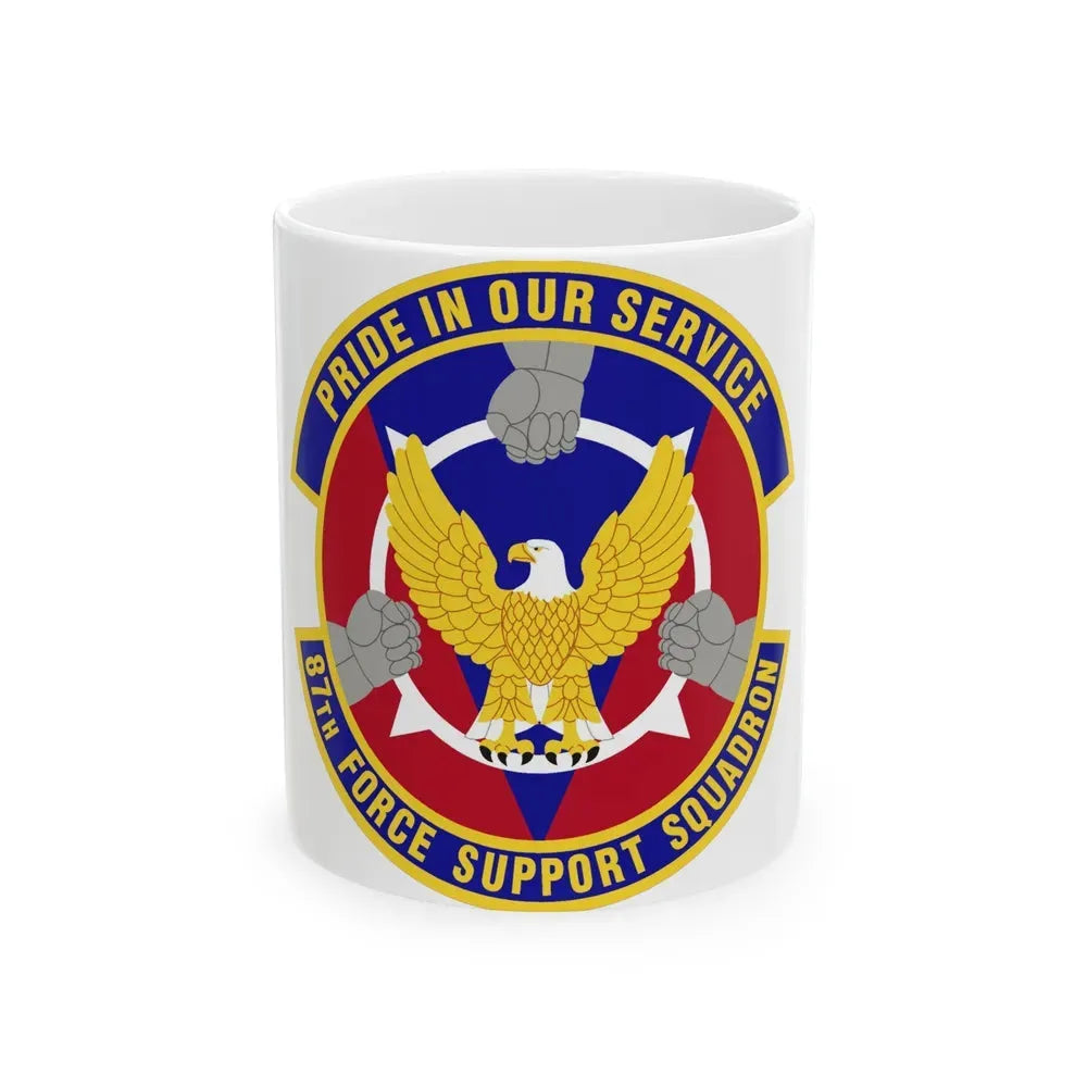 87 Force Support Squadron AMC (U.S. Air Force) White Coffee Mug 11oz - Go Mug Yourself