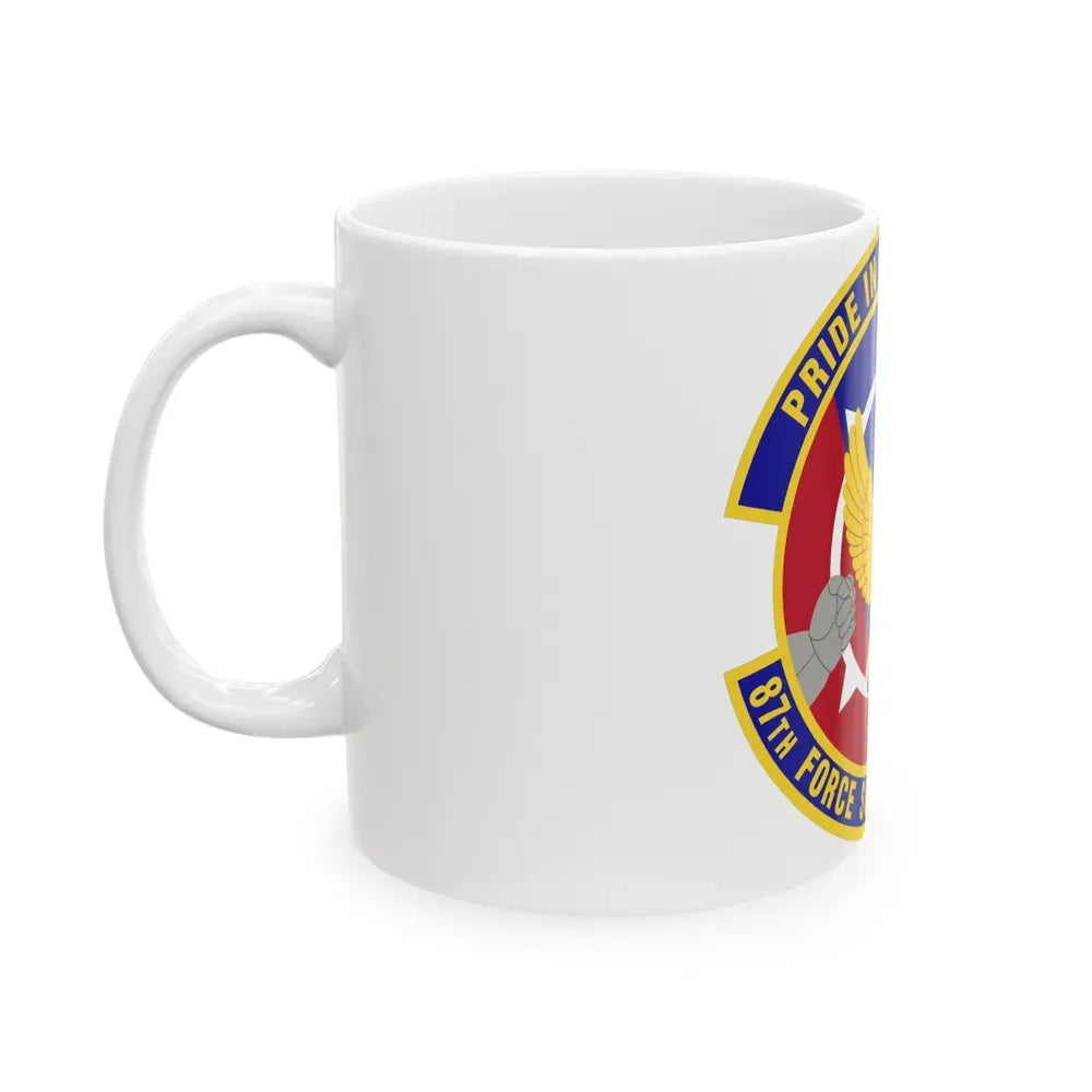87 Force Support Squadron AMC (U.S. Air Force) White Coffee Mug - Go Mug Yourself