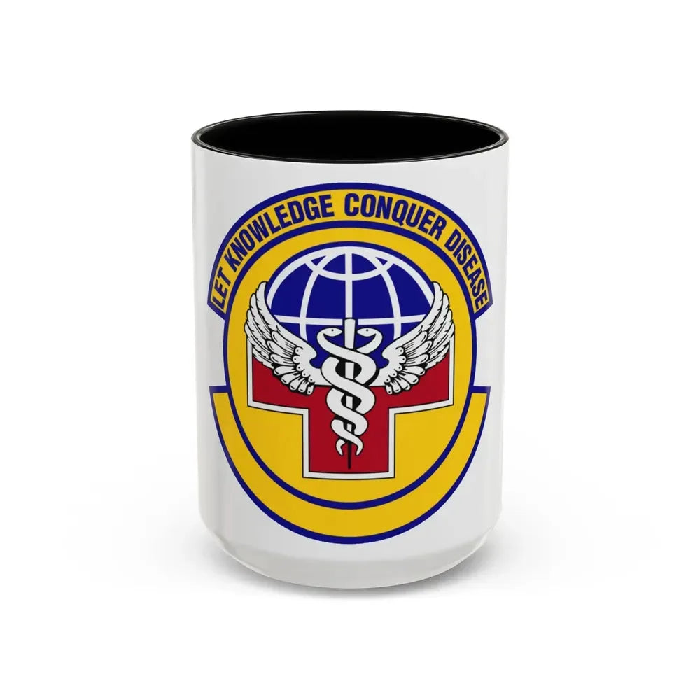 87 Healthcare Operations Squadron AMC (U.S. Air Force) Accent Coffee Mug 15oz Black - Go Mug Yourself