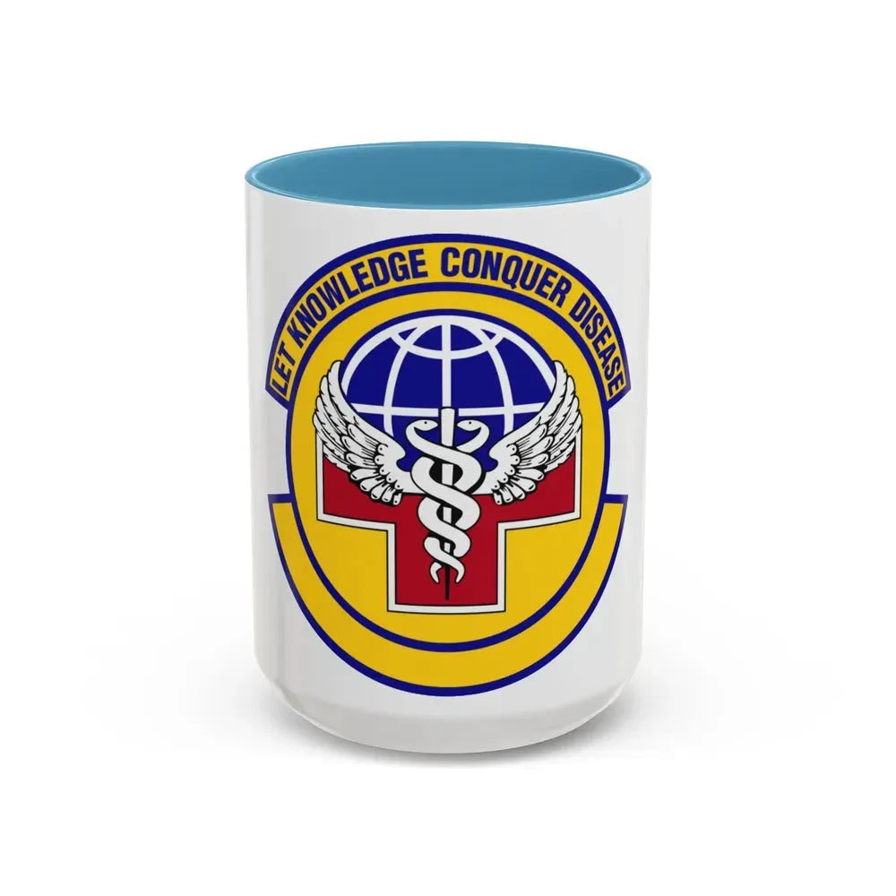 87 Healthcare Operations Squadron AMC (U.S. Air Force) Accent Coffee Mug 15oz Light Blue - Go Mug Yourself