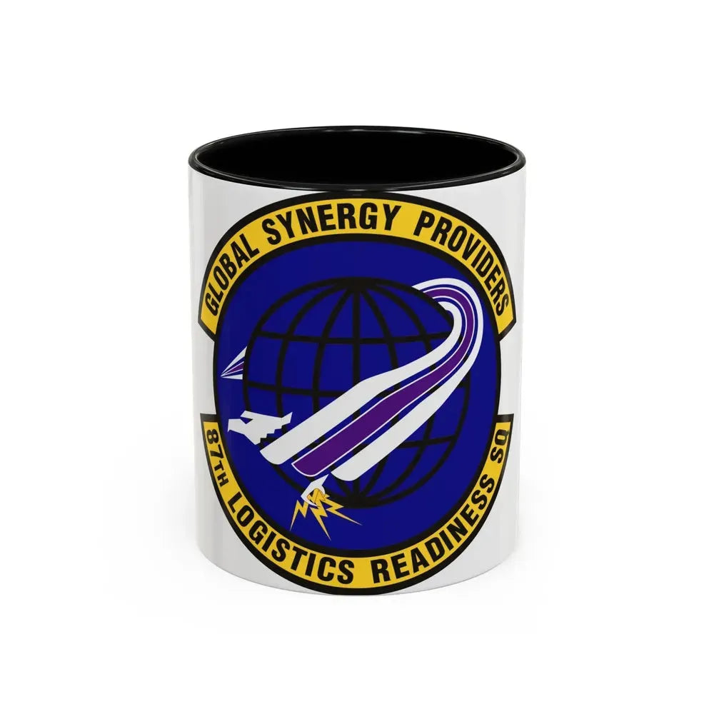 87 Logistics Readiness Squadron AMC (U.S. Air Force) Accent Coffee Mug 11oz Black - Go Mug Yourself