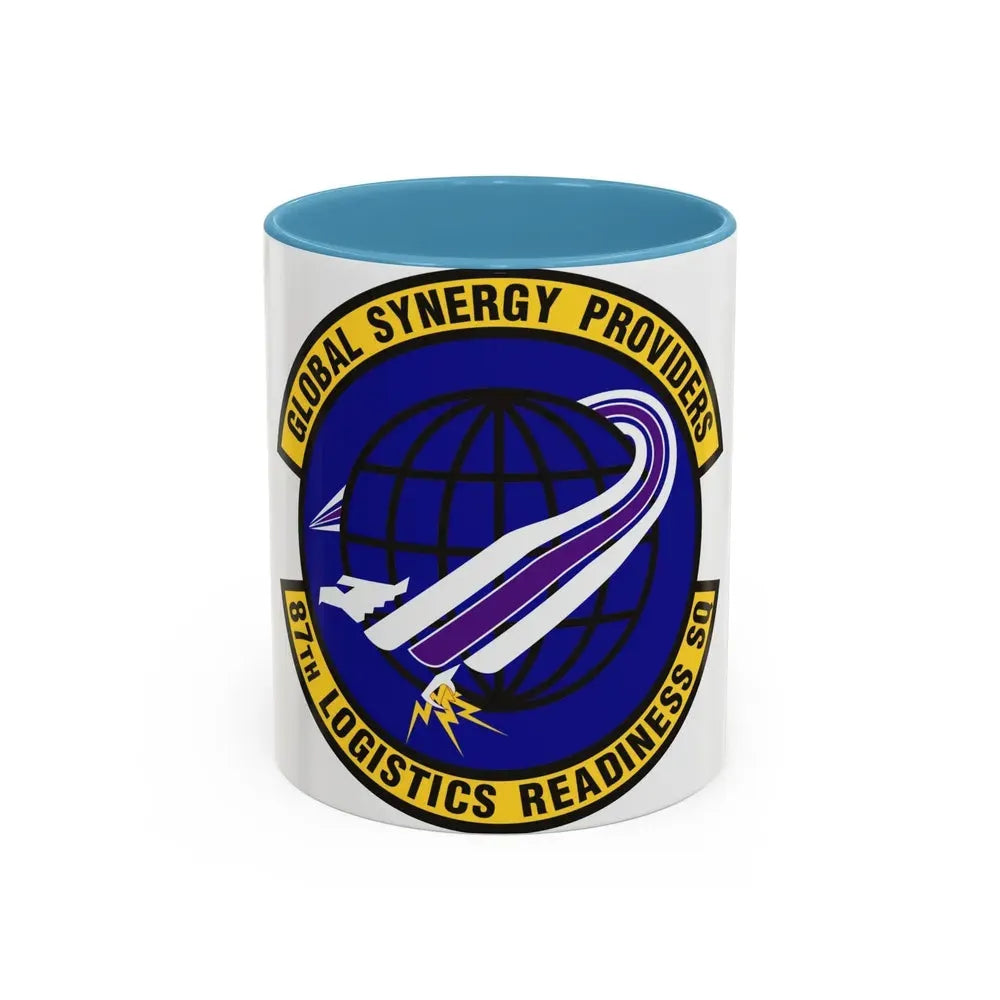 87 Logistics Readiness Squadron AMC (U.S. Air Force) Accent Coffee Mug 11oz Light Blue - Go Mug Yourself