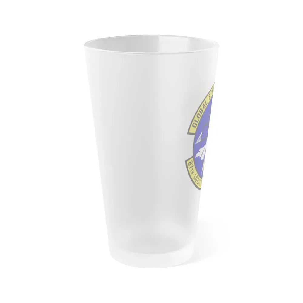 87 Logistics Readiness Squadron AMC (U.S. Air Force) Frosted Pint Glass 16oz - Go Mug Yourself