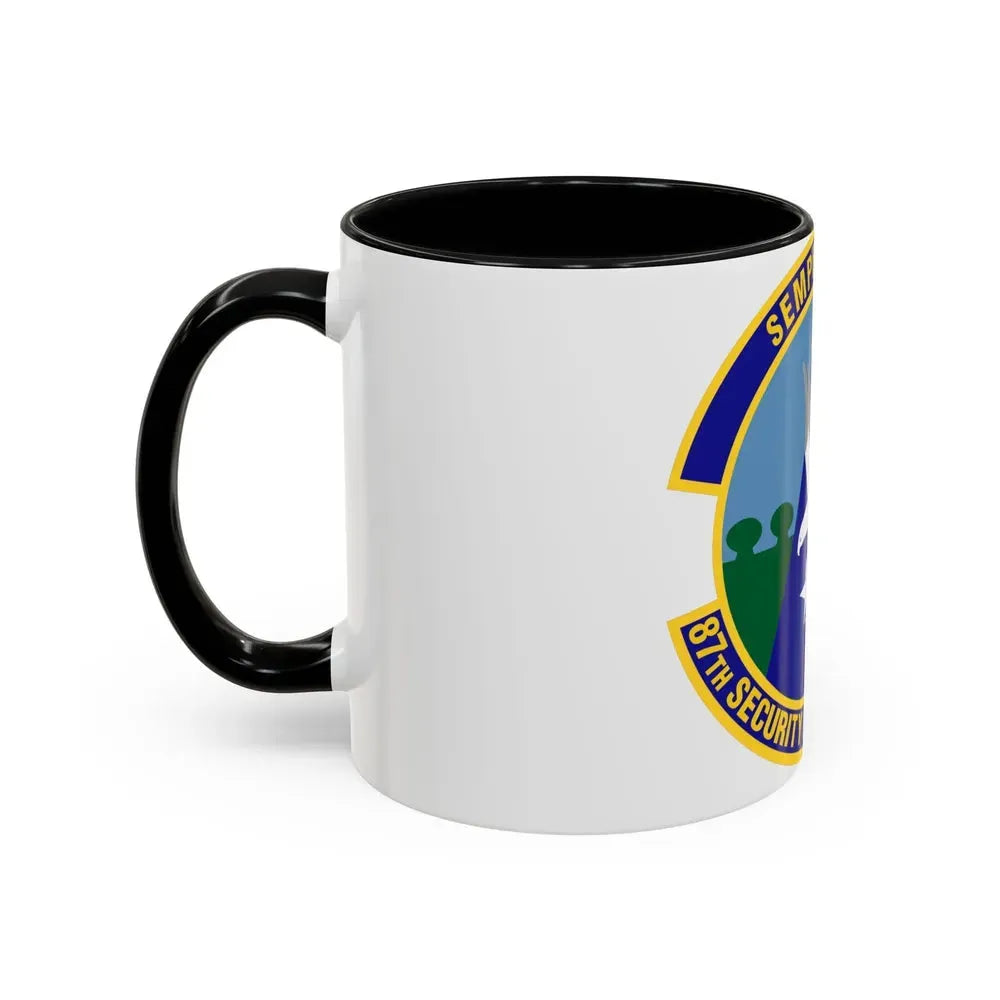 87 Security Forces Squadron AMC (U.S. Air Force) Accent Coffee Mug - Go Mug Yourself