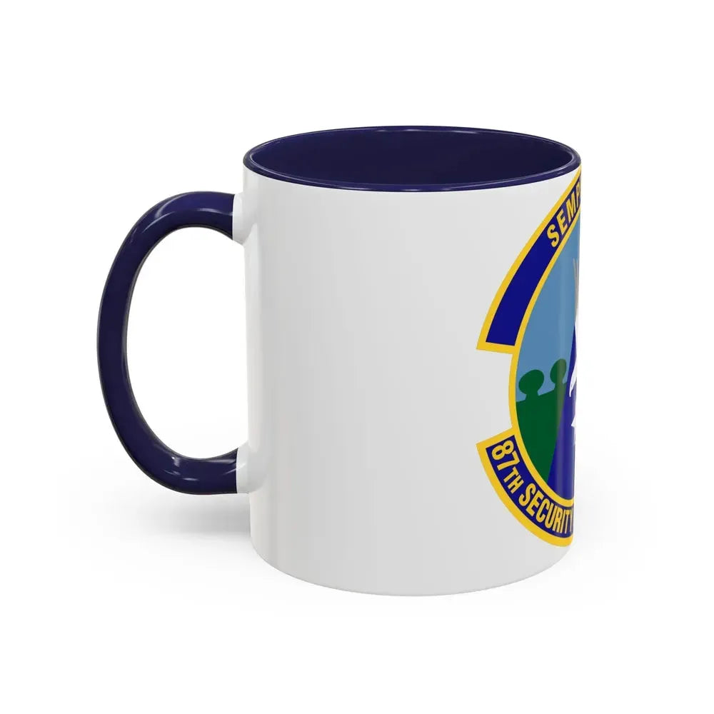 87 Security Forces Squadron AMC (U.S. Air Force) Accent Coffee Mug - Go Mug Yourself