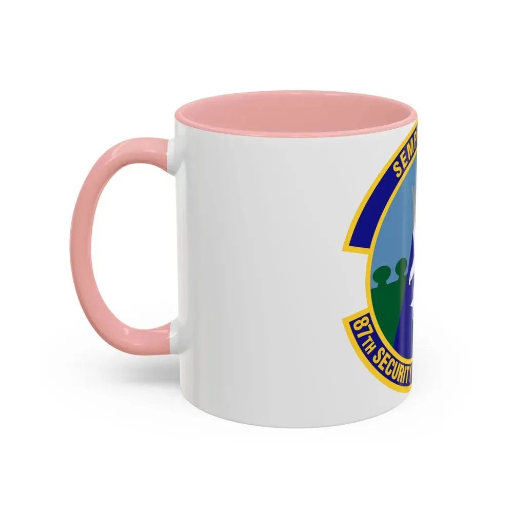 87 Security Forces Squadron AMC (U.S. Air Force) Accent Coffee Mug - Go Mug Yourself