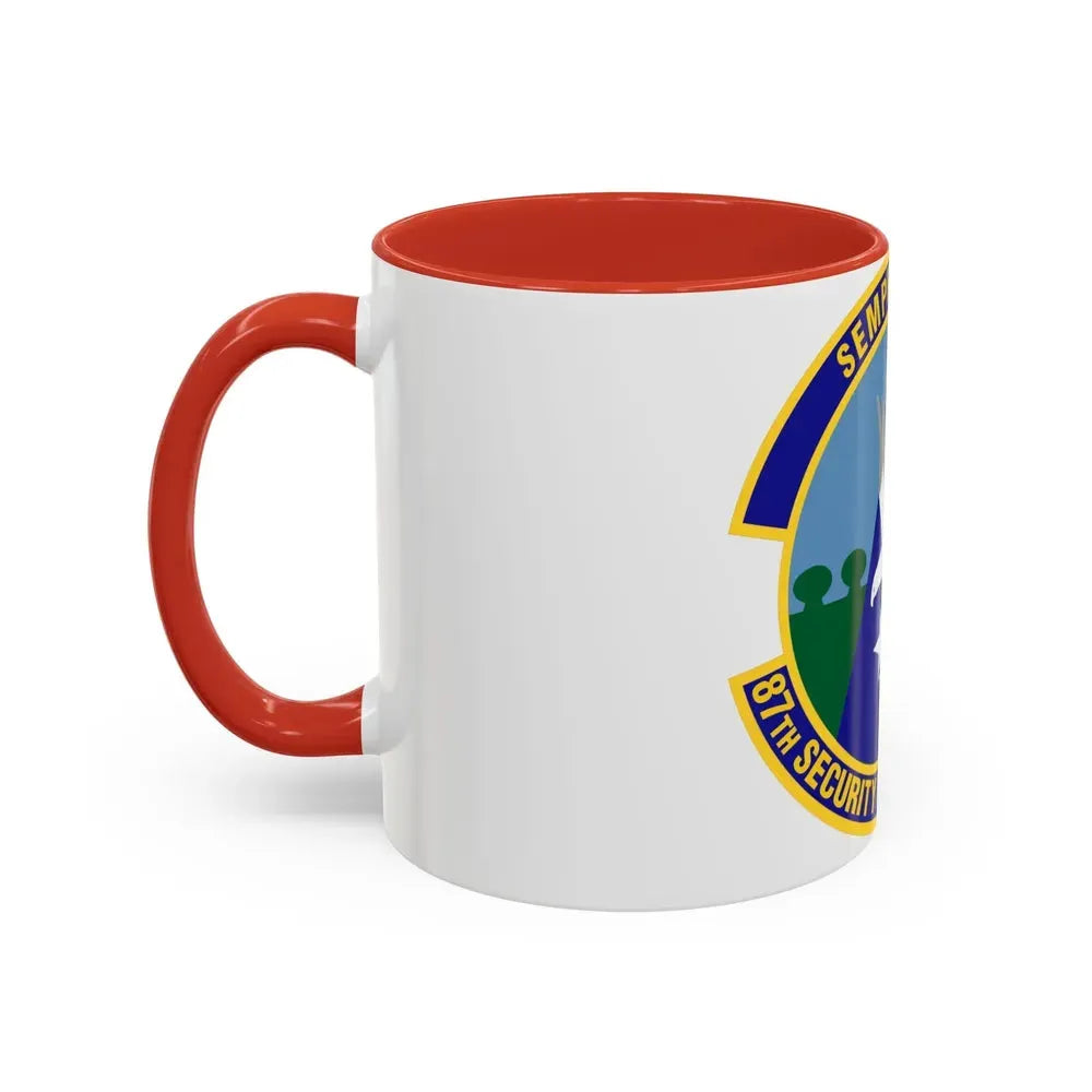 87 Security Forces Squadron AMC (U.S. Air Force) Accent Coffee Mug - Go Mug Yourself