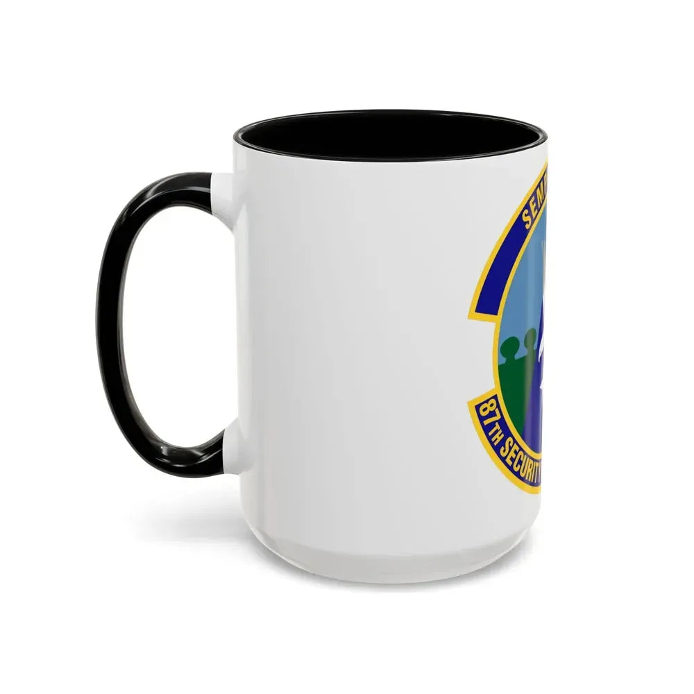 87 Security Forces Squadron AMC (U.S. Air Force) Accent Coffee Mug - Go Mug Yourself
