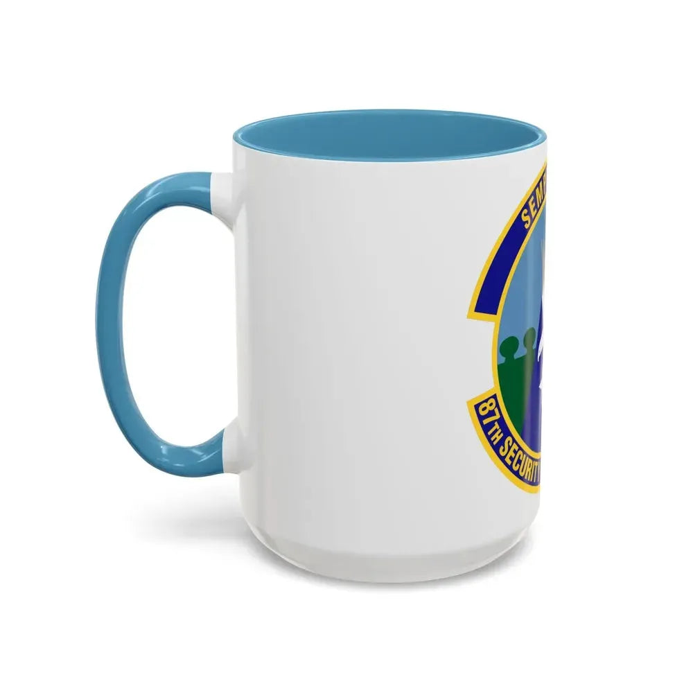 87 Security Forces Squadron AMC (U.S. Air Force) Accent Coffee Mug - Go Mug Yourself