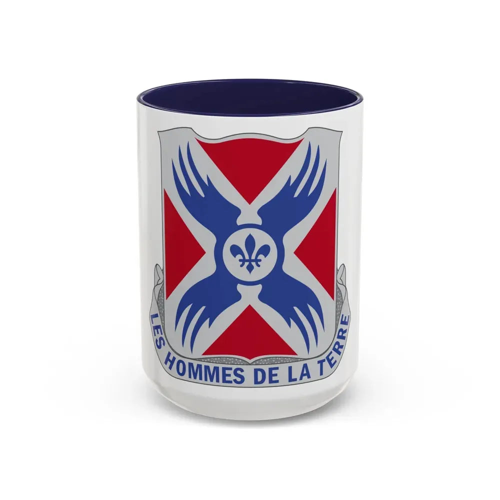 877 Engineer Battalion (U.S. Army) Accent Coffee Mug 15oz Navy - Go Mug Yourself