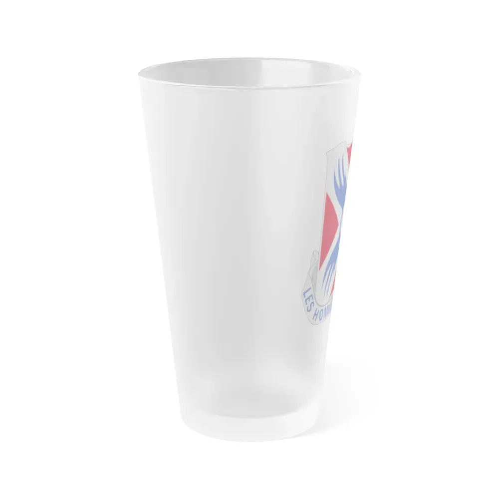877 Engineer Battalion (U.S. Army) Frosted Pint Glass 16oz - Go Mug Yourself