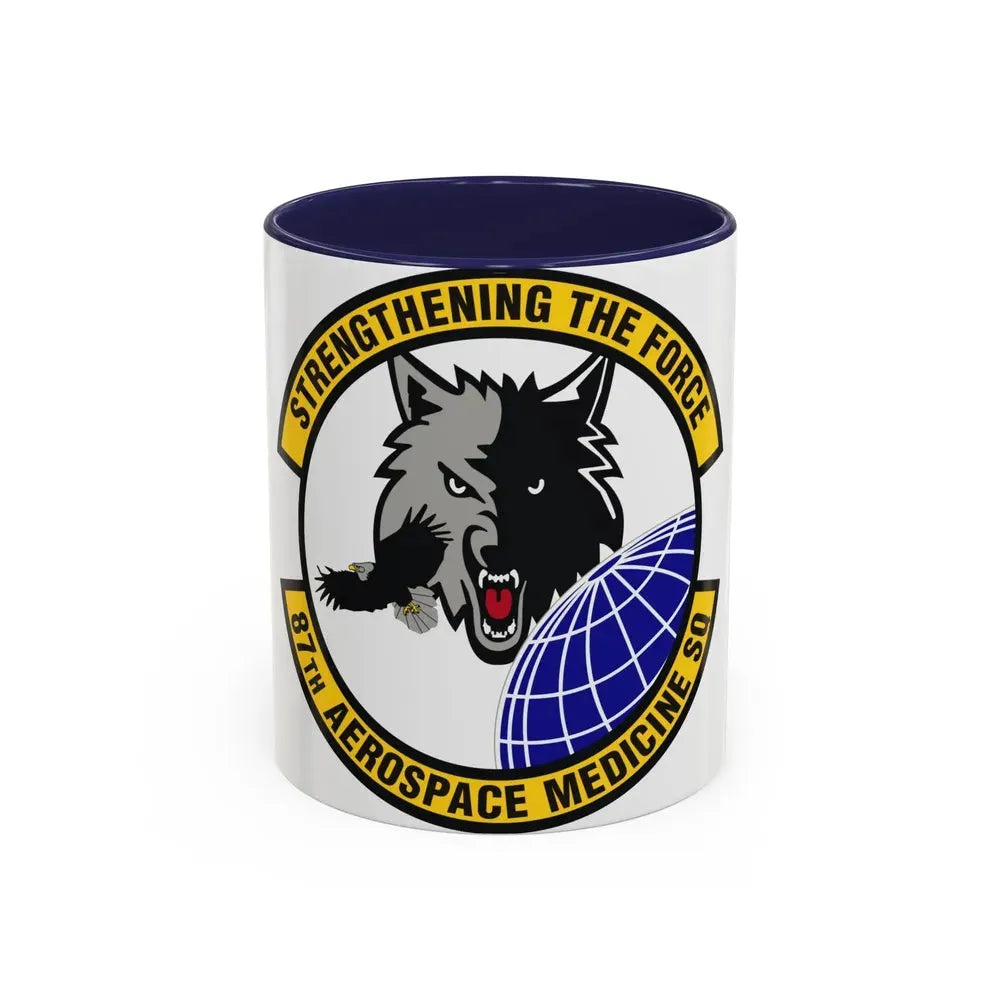 87th Aerospace Medicine Squadron (U.S. Air Force) Accent Coffee Mug 11oz Navy - Go Mug Yourself