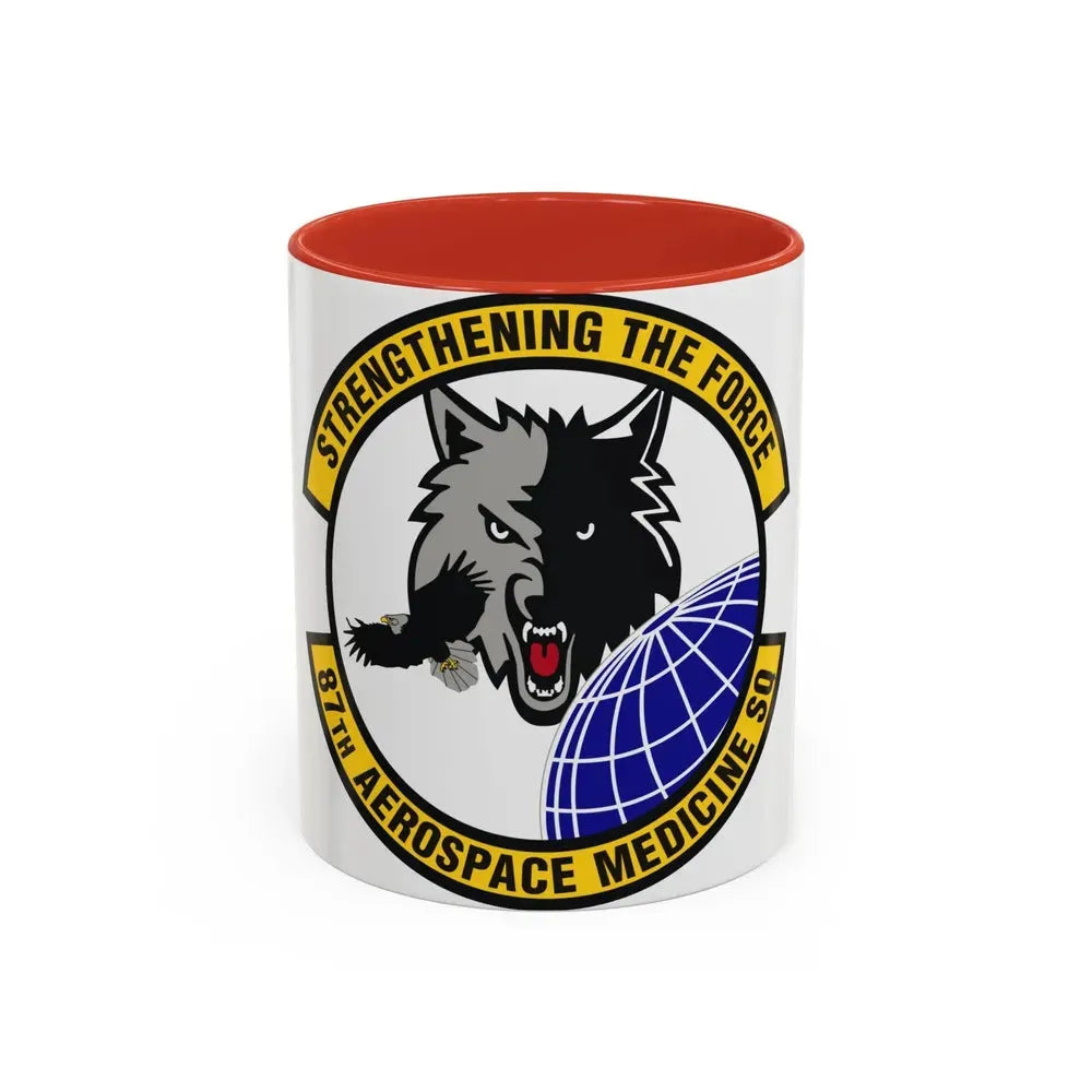 87th Aerospace Medicine Squadron (U.S. Air Force) Accent Coffee Mug 11oz Red - Go Mug Yourself