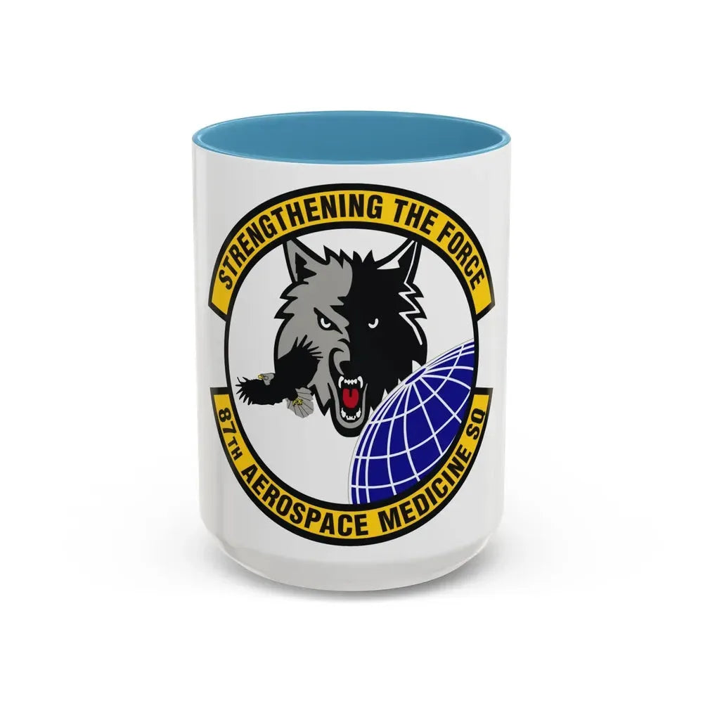87th Aerospace Medicine Squadron (U.S. Air Force) Accent Coffee Mug 15oz Light Blue - Go Mug Yourself