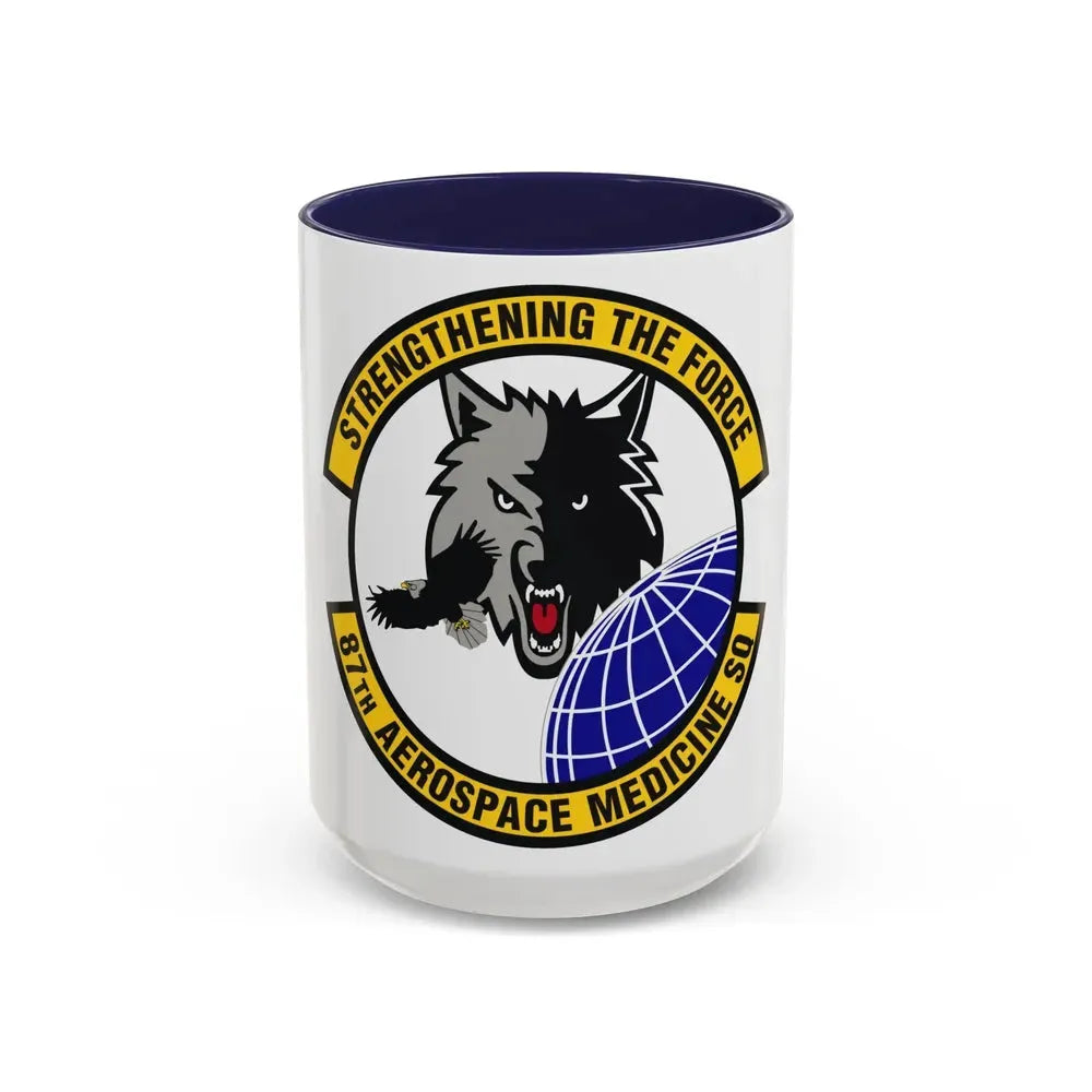 87th Aerospace Medicine Squadron (U.S. Air Force) Accent Coffee Mug 15oz Navy - Go Mug Yourself