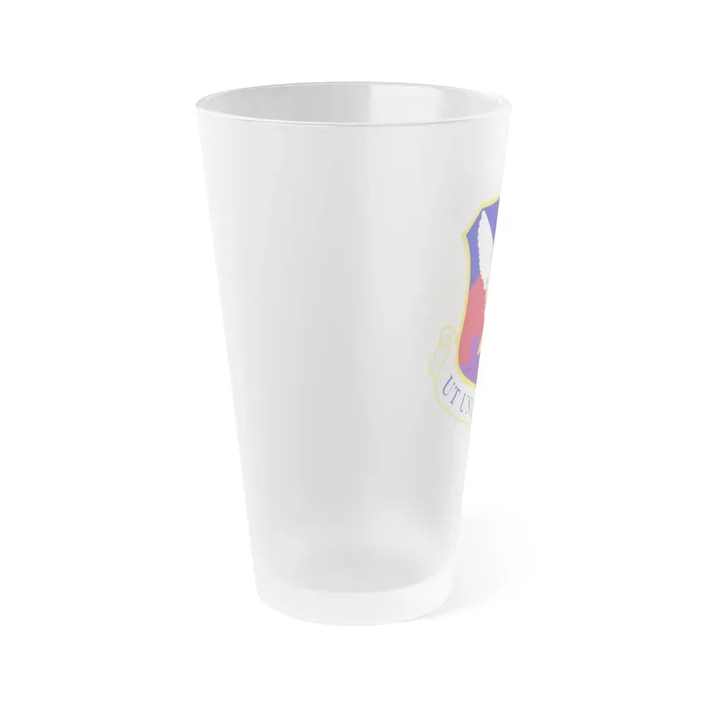 87th Air Base Wing Emblem (U.S. Air Force) Frosted Pint Glass 16oz - Go Mug Yourself