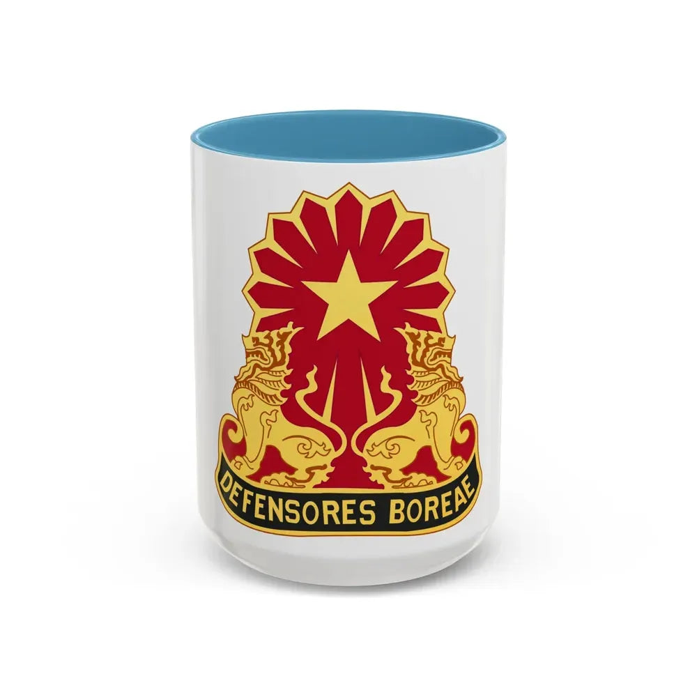 87th Air Defense Artillery Group (U.S. Army) Accent Coffee Mug 15oz Light Blue - Go Mug Yourself