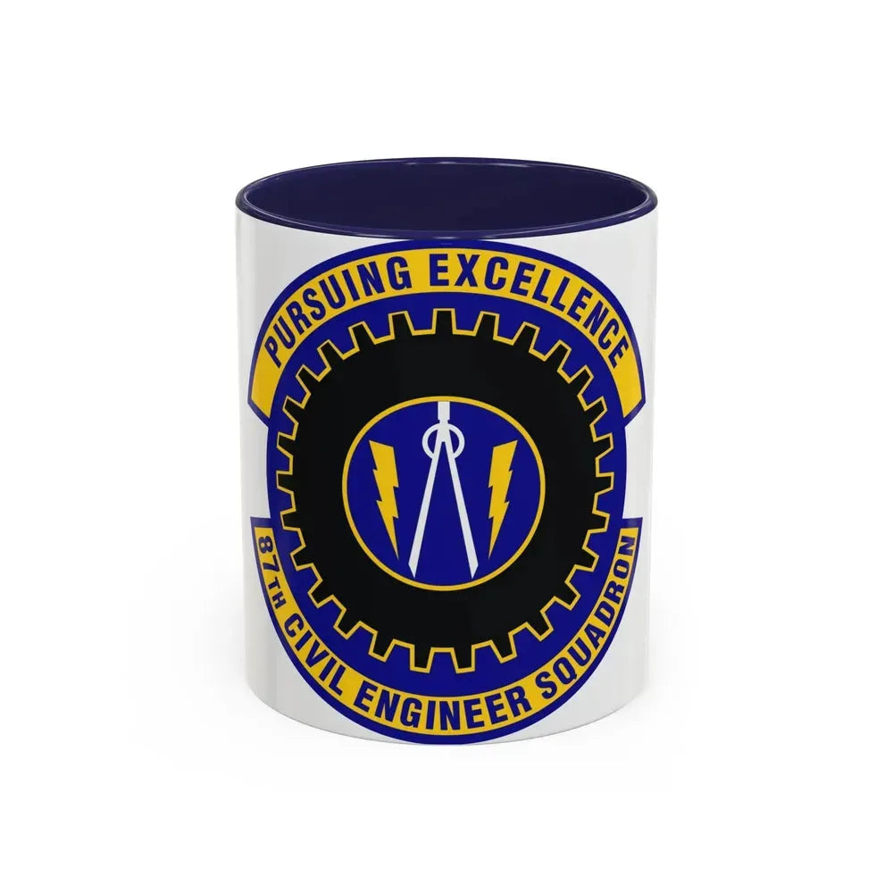 87th Civil Engineer Squadron (U.S. Air Force) Accent Coffee Mug 11oz Navy - Go Mug Yourself