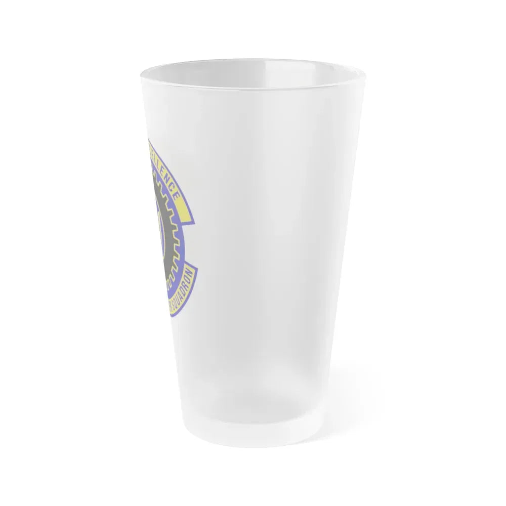 87th Civil Engineer Squadron (U.S. Air Force) Frosted Pint Glass 16oz - Go Mug Yourself