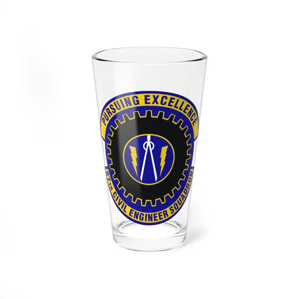 87th Civil Engineer Squadron (U.S. Air Force) Pint Glass 16oz 16oz - Go Mug Yourself