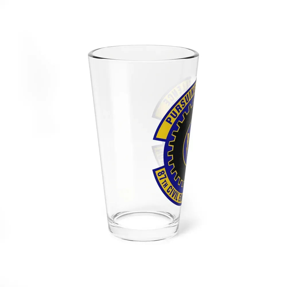 87th Civil Engineer Squadron (U.S. Air Force) Pint Glass 16oz - Go Mug Yourself
