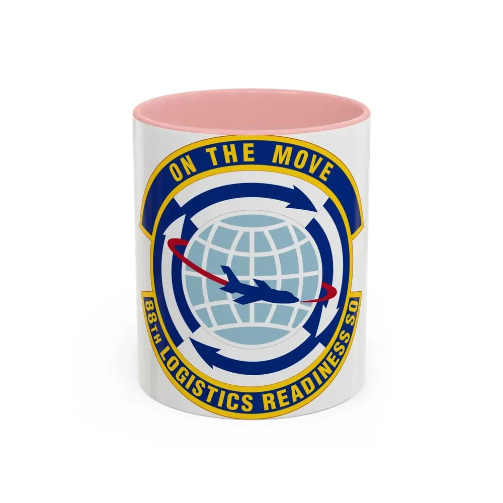 88 Logistics Readiness Squadron AFMC (U.S. Air Force) Accent Coffee Mug 11oz Pink - Go Mug Yourself