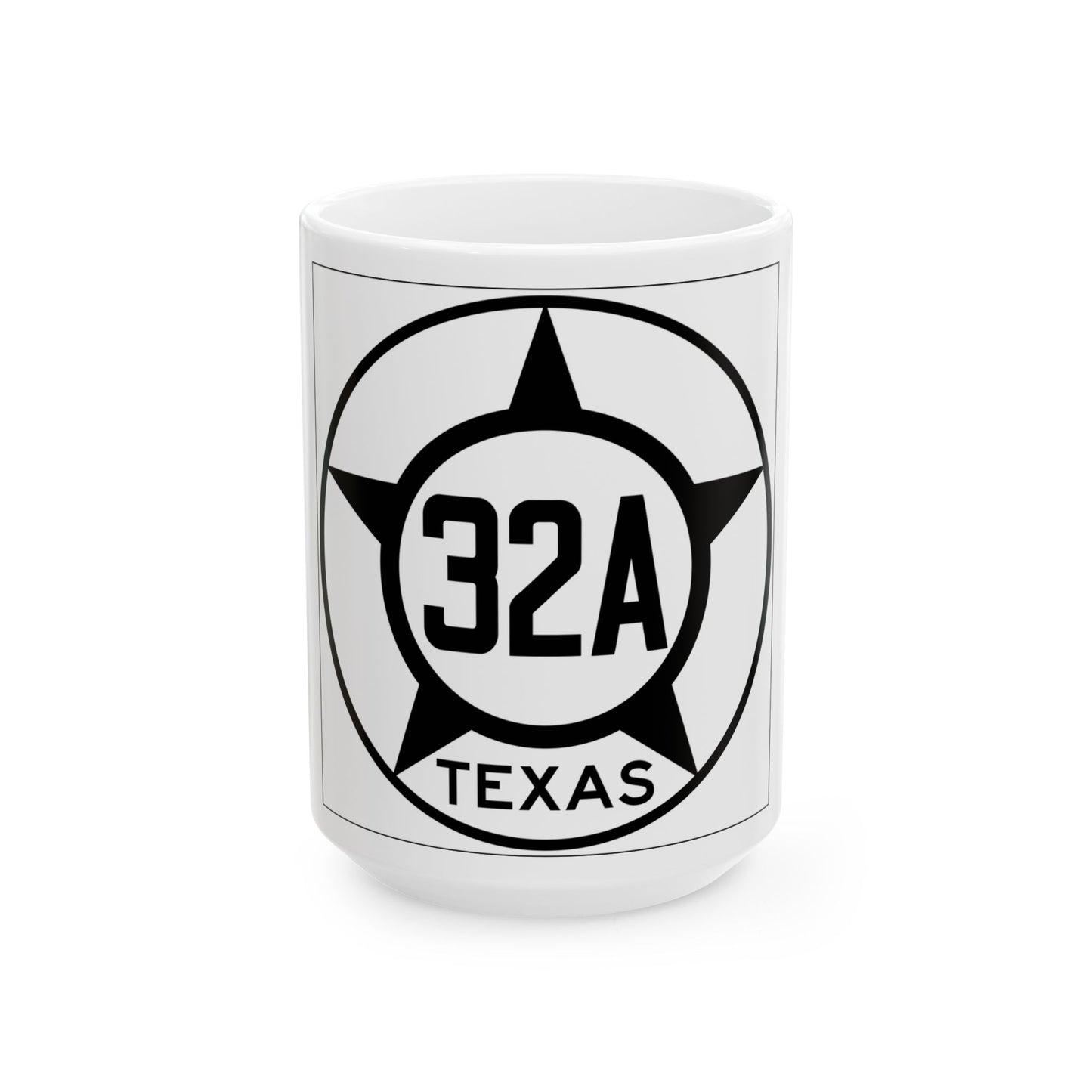 Old Texas 32A (Texas) (Road Sign) White Coffee Mug