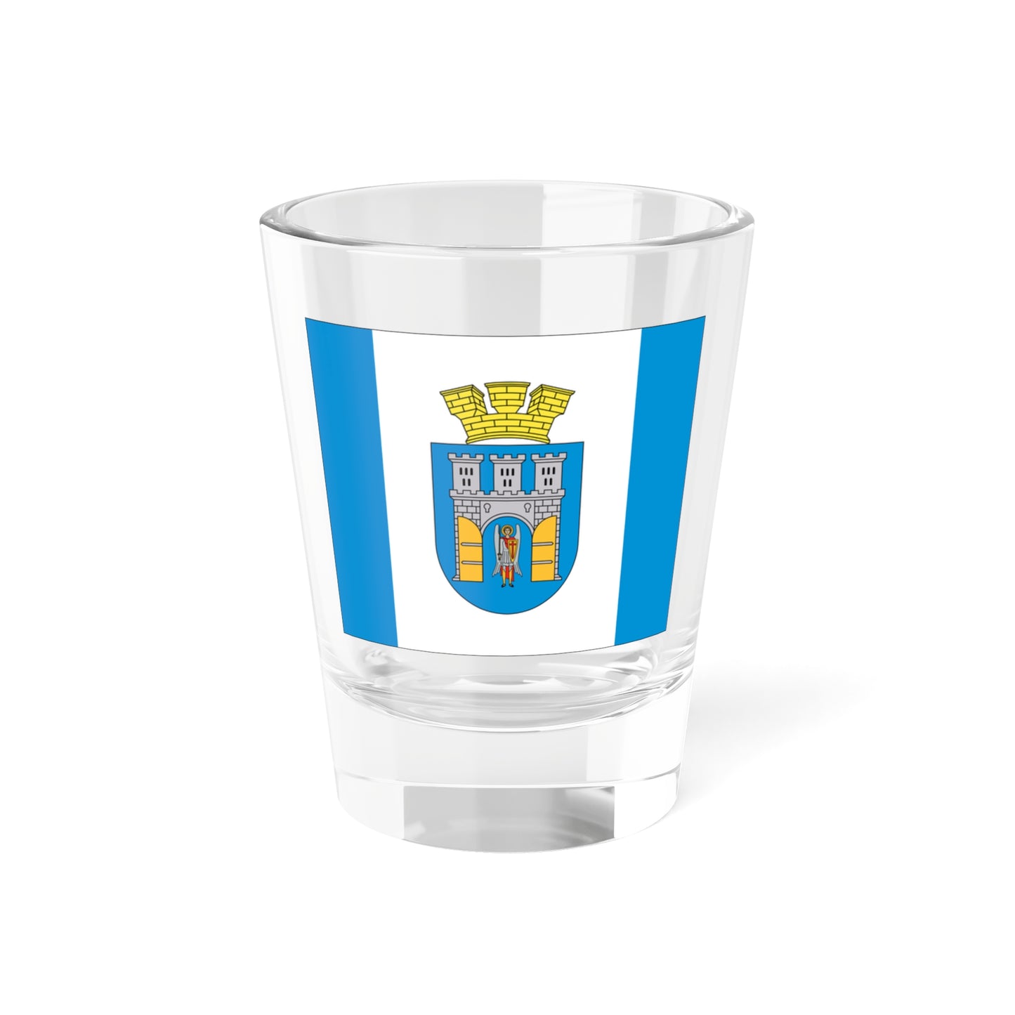 Flag of Ivano Frankivsk Ukraine - Shot Glass 1.5oz