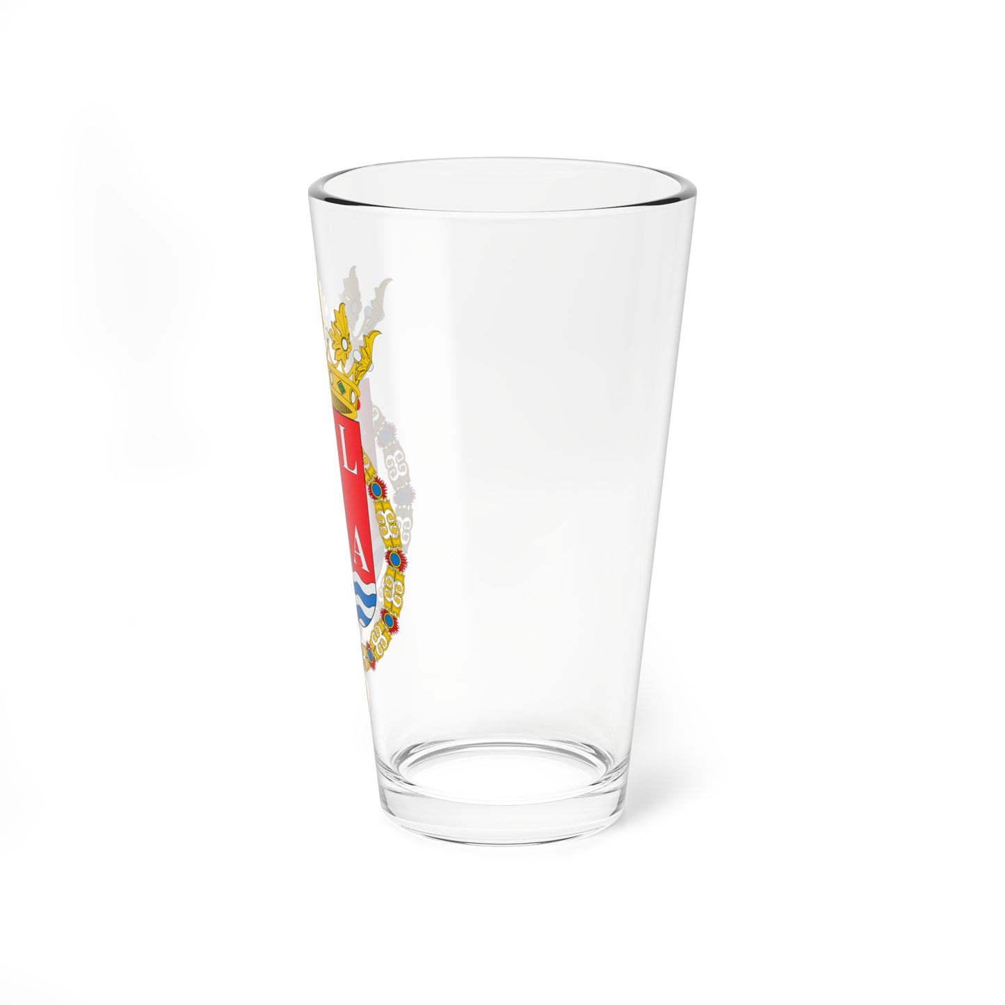 Escudo de Alicante corona abierta (Spain) (Coat of Arms) Pint Glass 16oz