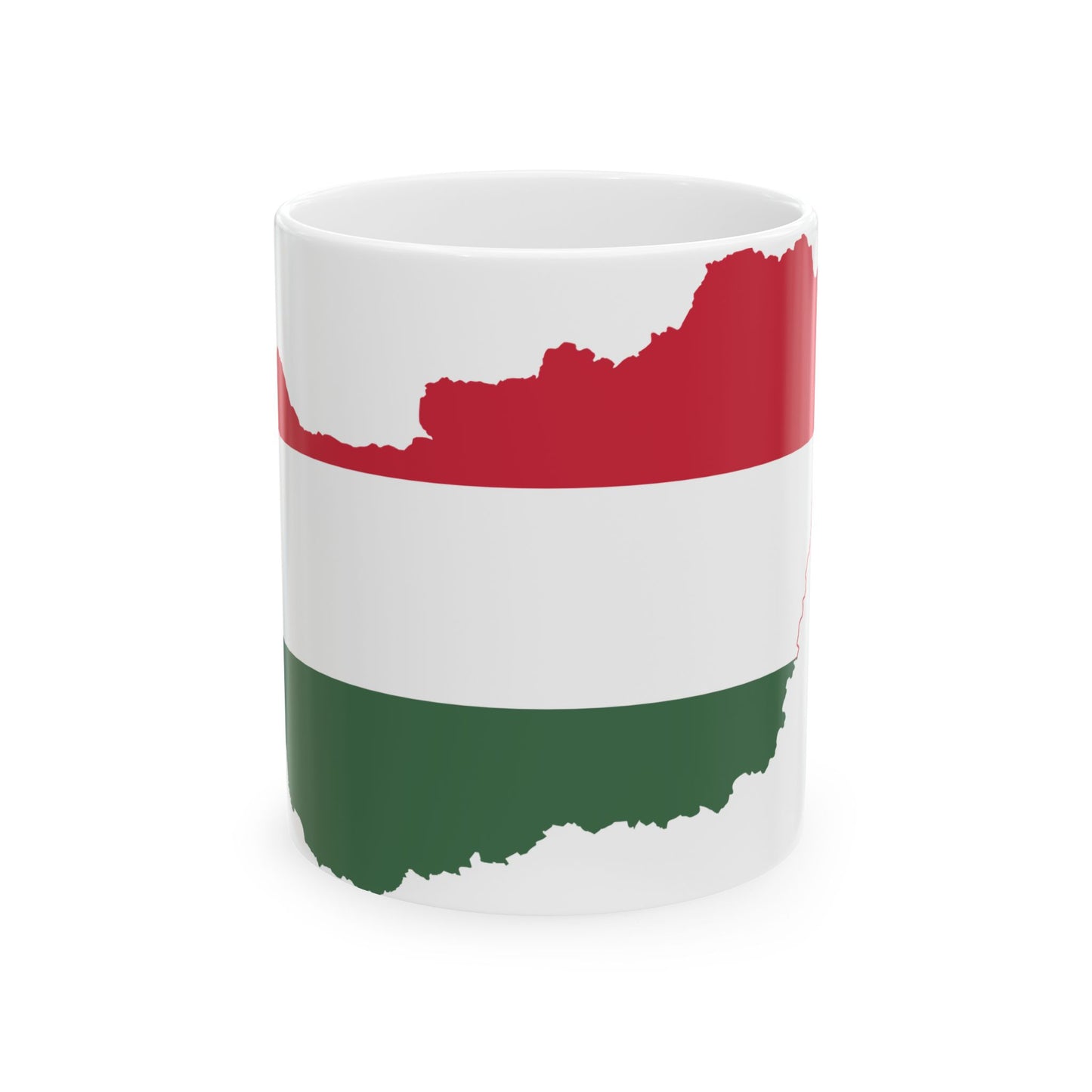 Flag-map of Hungary (Hungary) White Coffee Mug